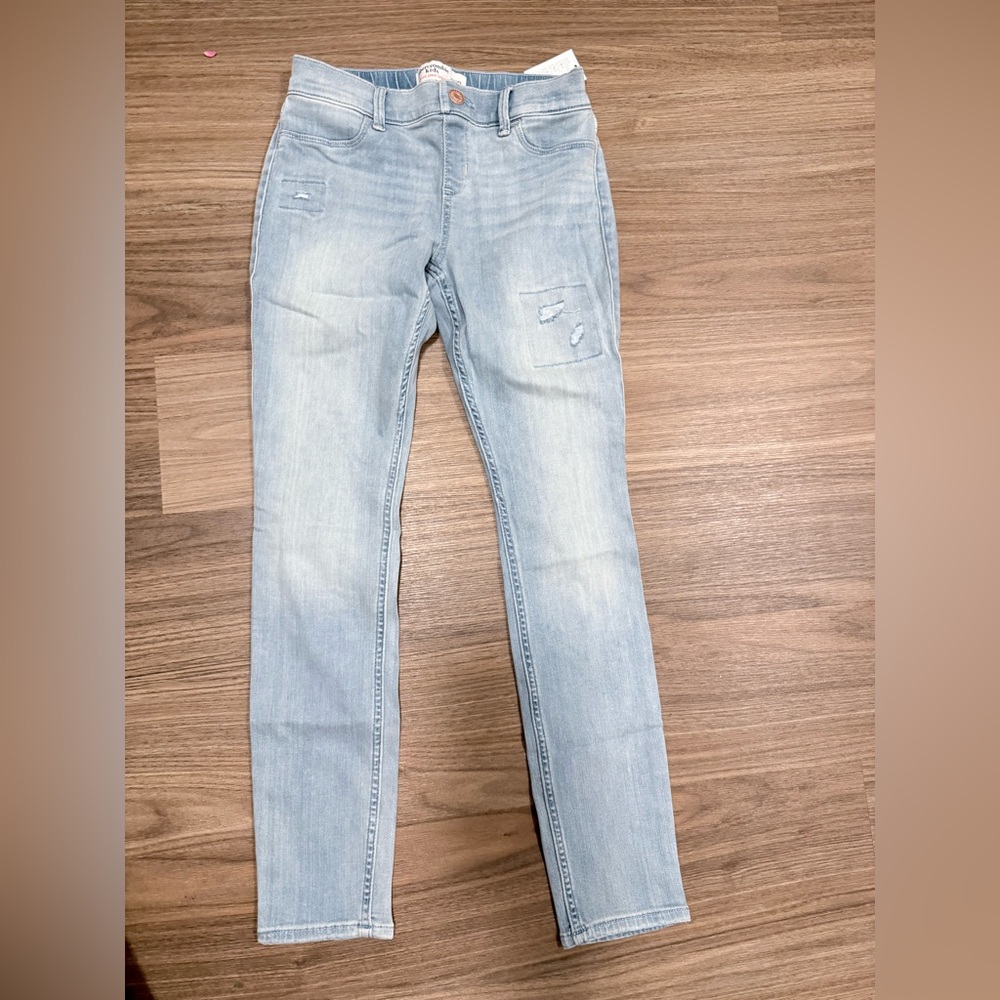 Abercrombie Kids Sky Blue Distressed pull on Jeans legging